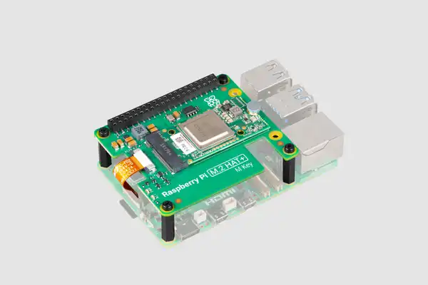 Raspberry Pi AI Kit installed on a Raspberry Pi 5