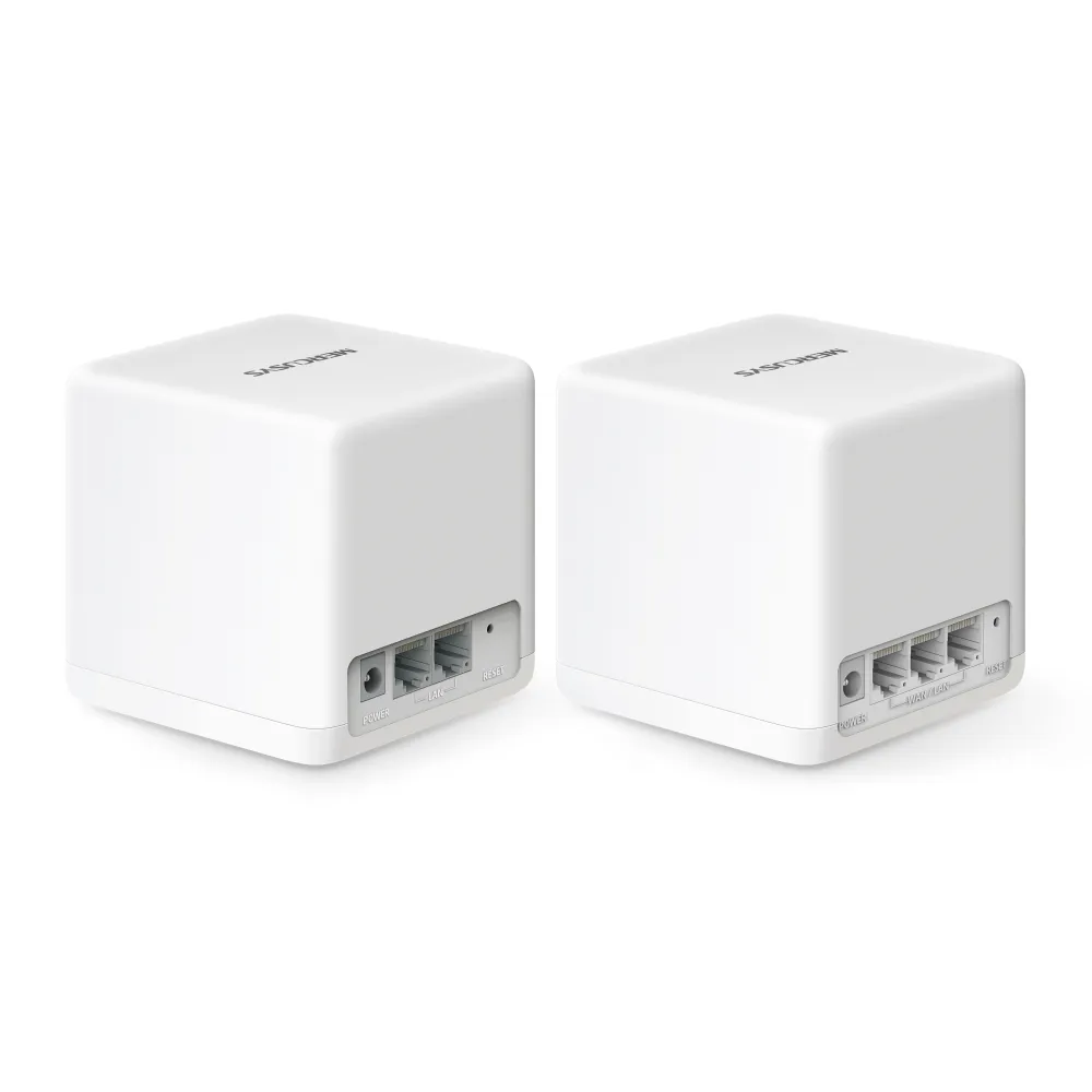 Rear views of H60XS with two LAN ports and H60XR with three WAN/LAN ports