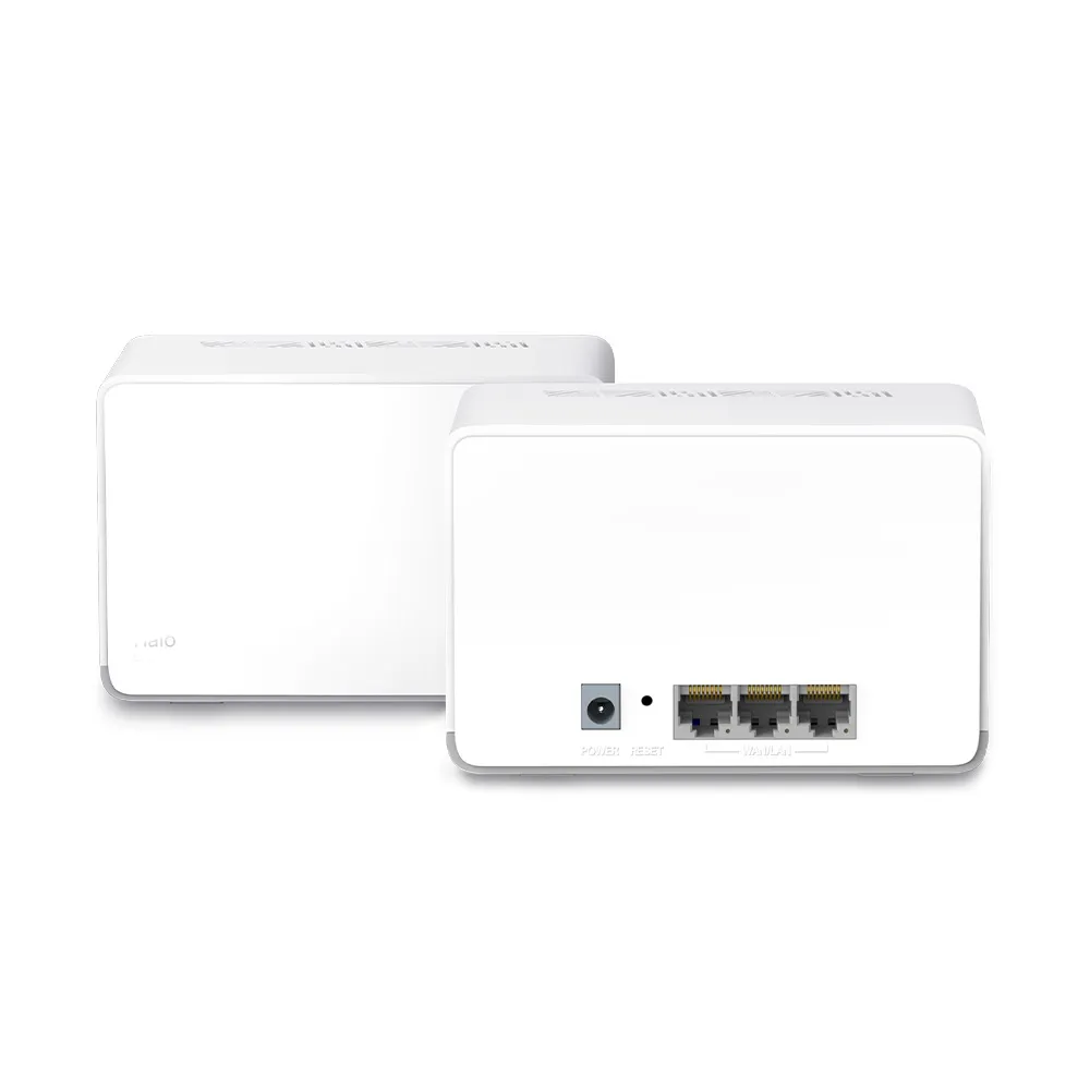 Mercusys Halo H70X rear ports showing 3x gigabit Ethernet interfaces
