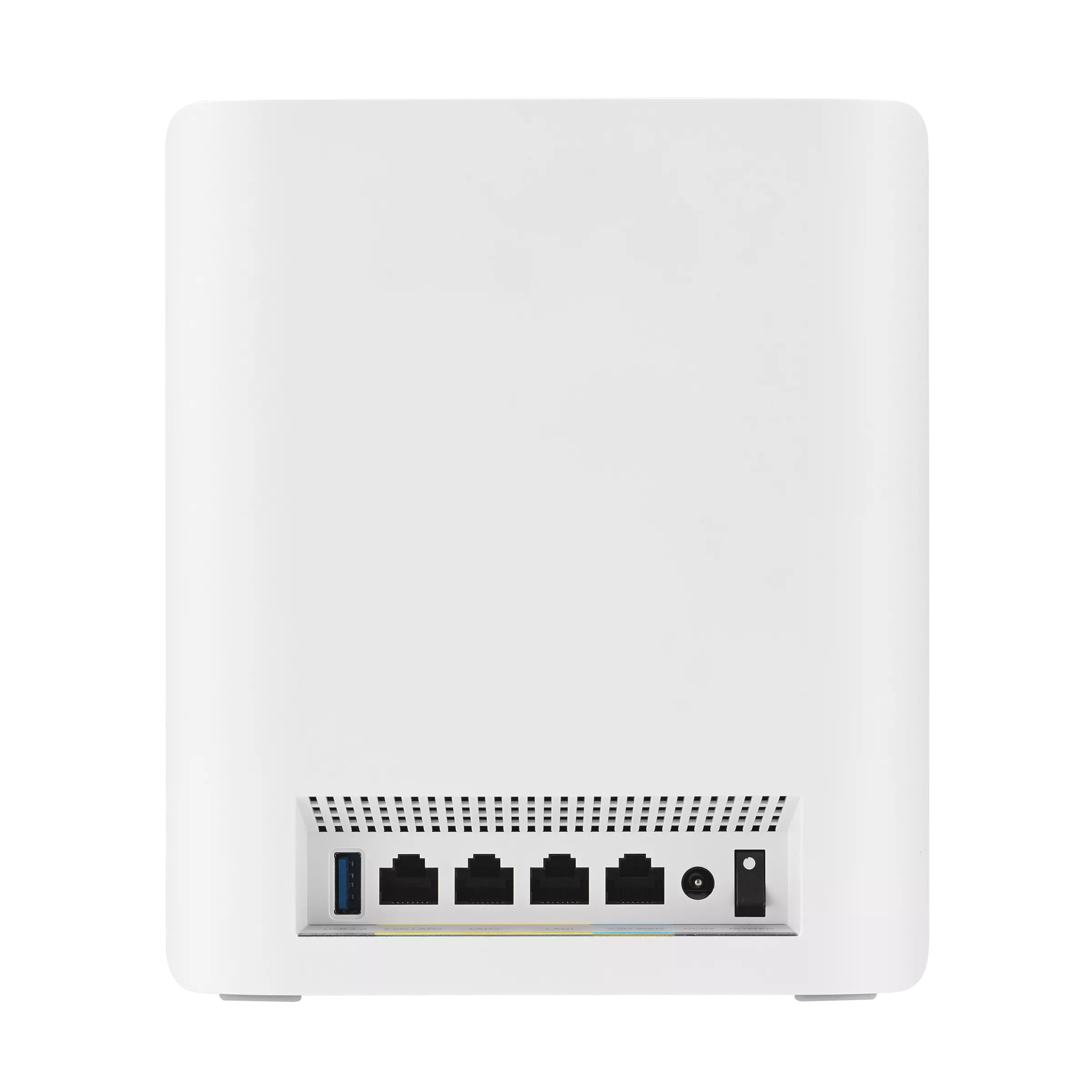 ASUS ZenWiFi BT8 rear showing dual 2.5G ports and Gigabit LAN