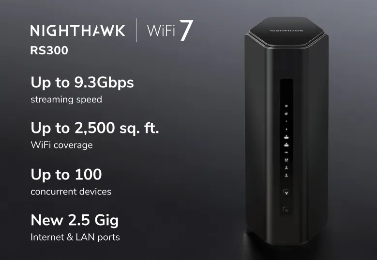 Netgear Nighthawk RS300 hardware specifications diagram
