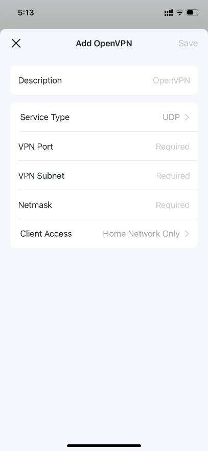 Add VPN Dertails