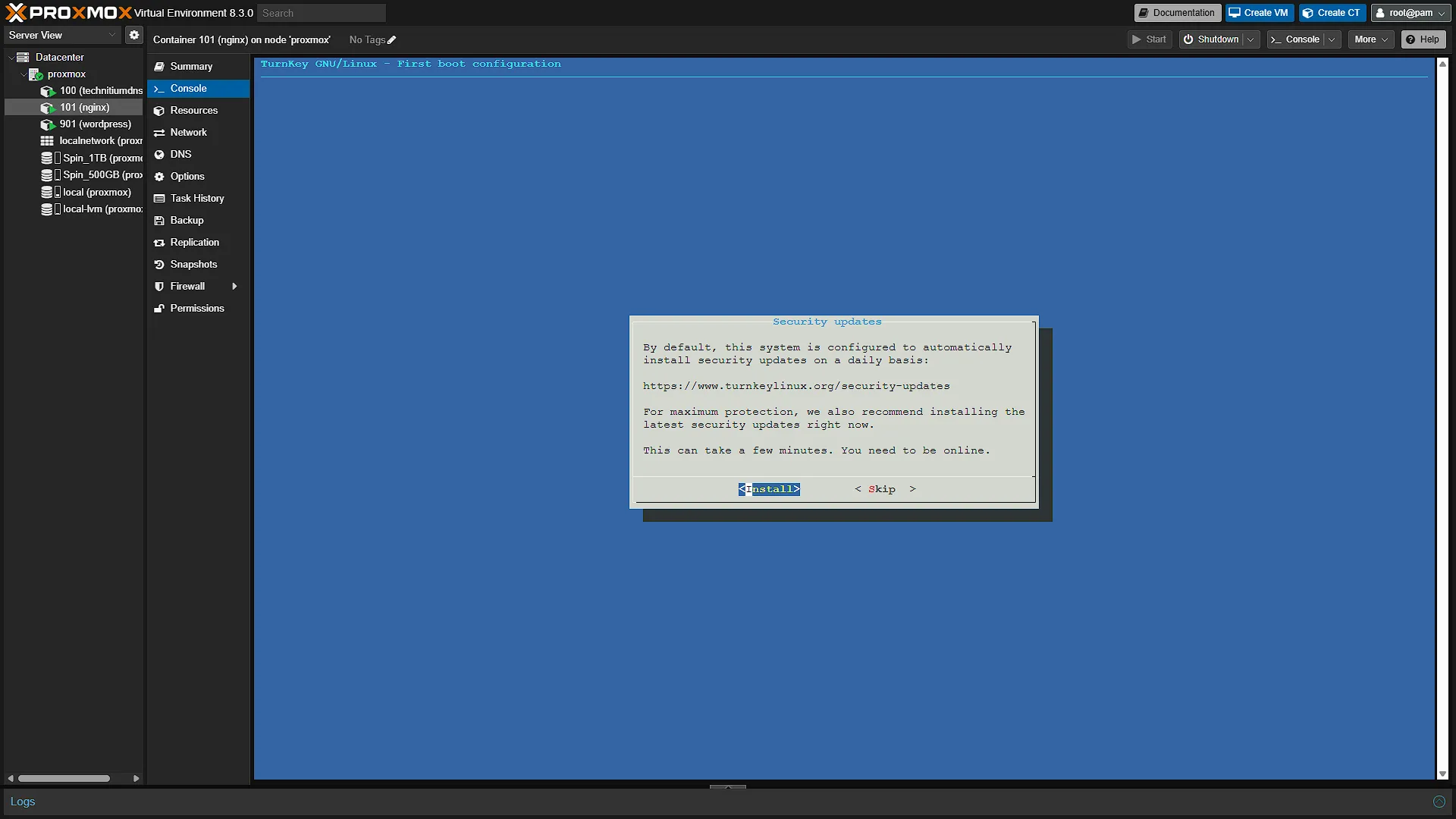 Configure NGINX Container - 4 - Install Updates