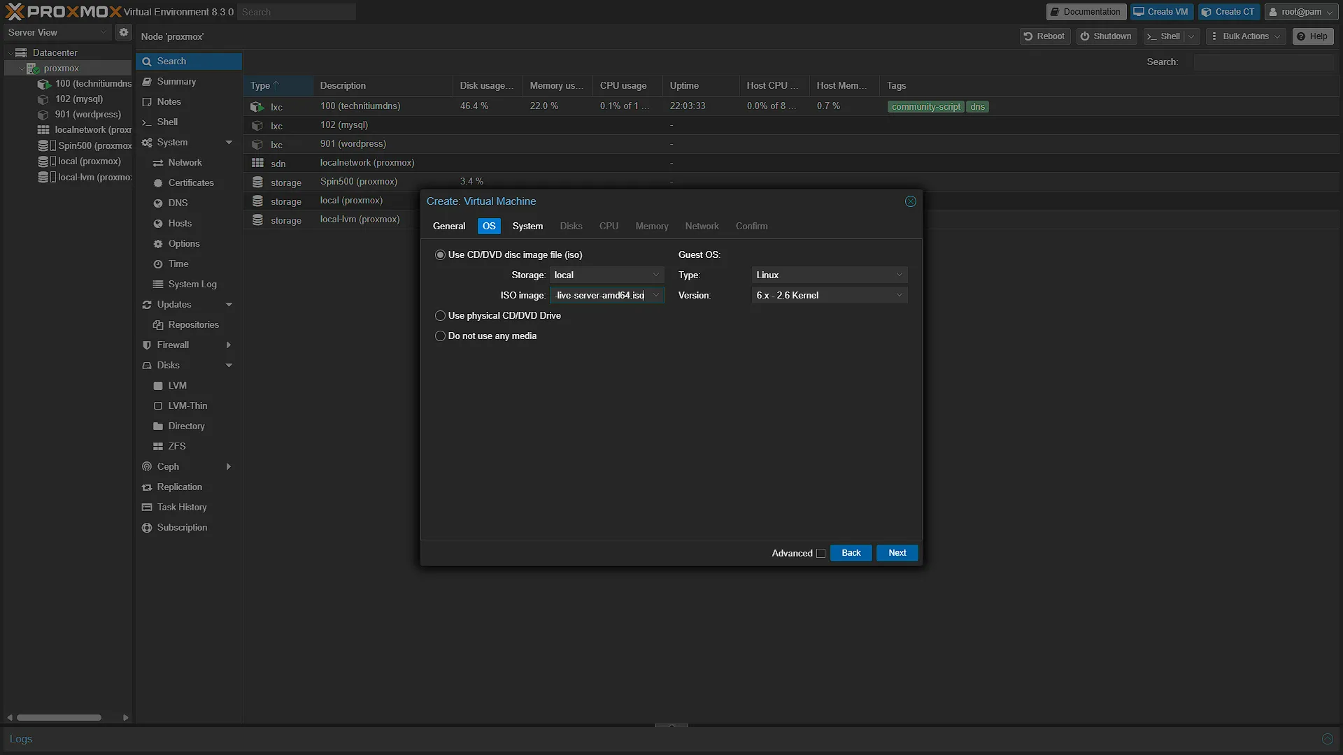 Create VM - 2 - OS