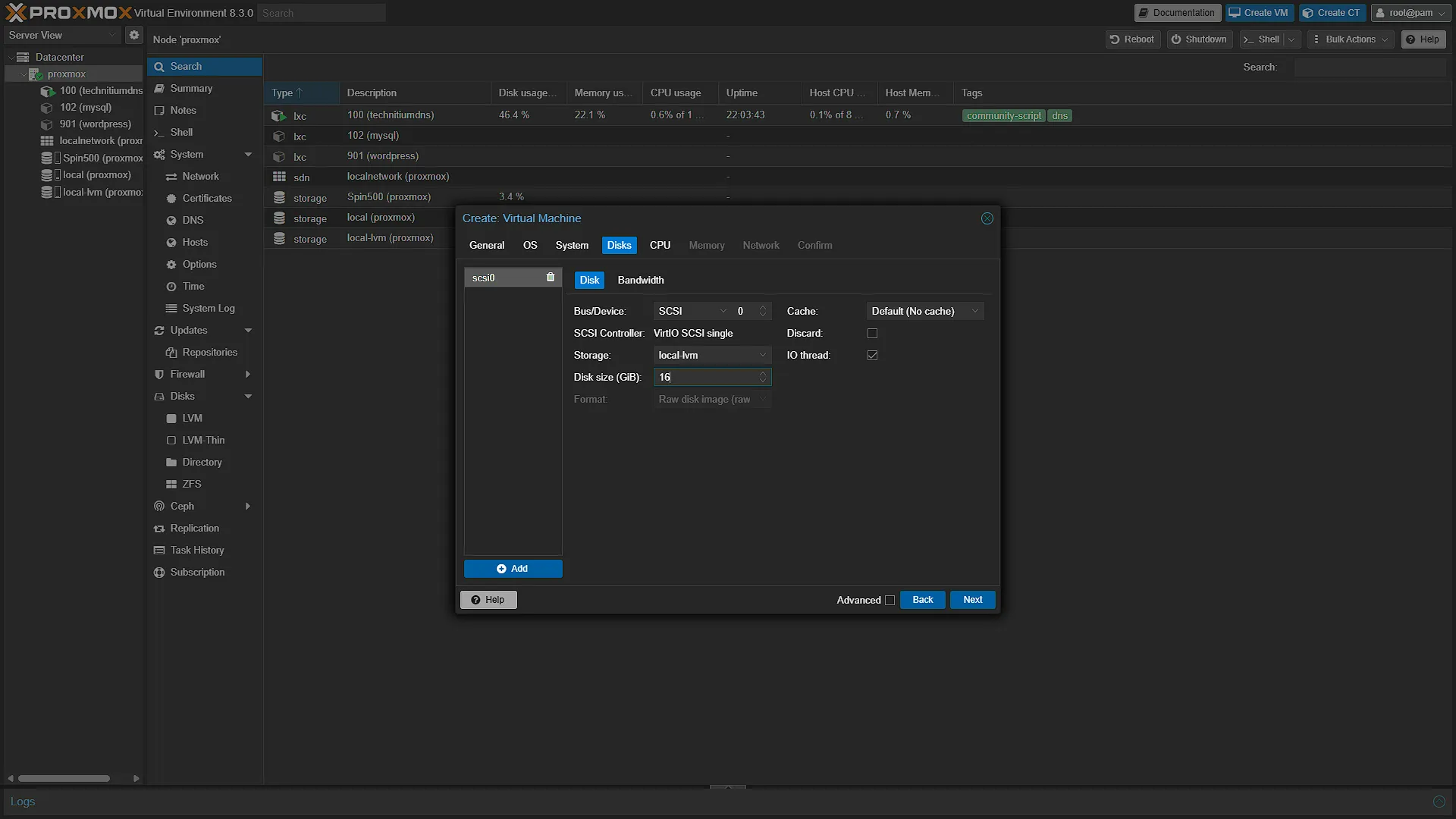 Create VM - 4 - Disks