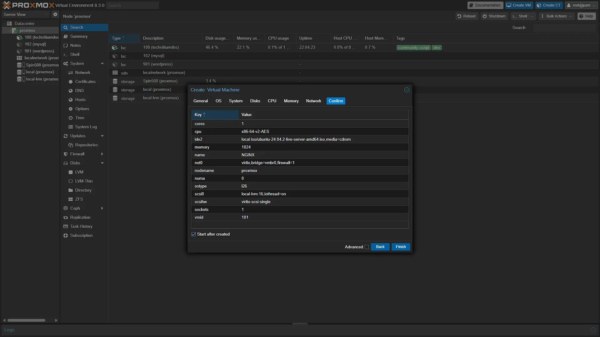 Create VM - 8 - Confirm