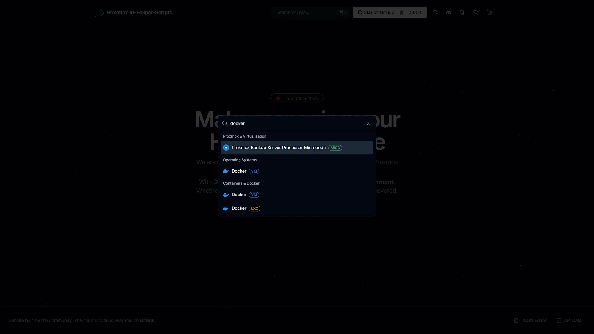 Helper Scripts - Search Docker