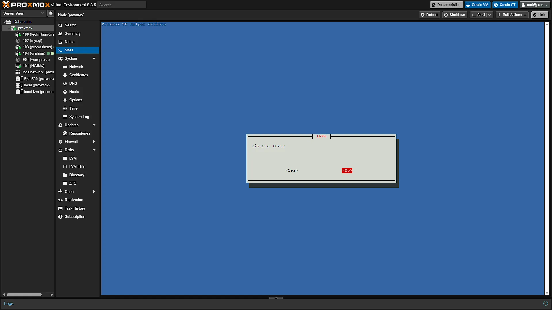 Install Docker LXC - 19 - IPv6
