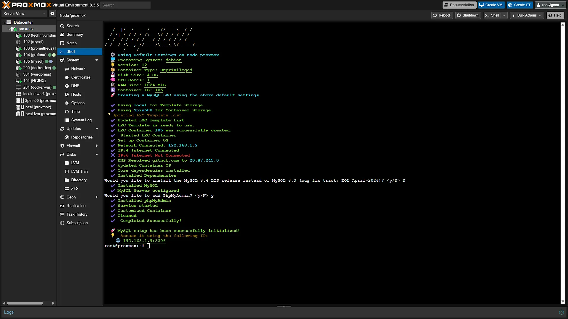 Install MySQL - 10 - Done