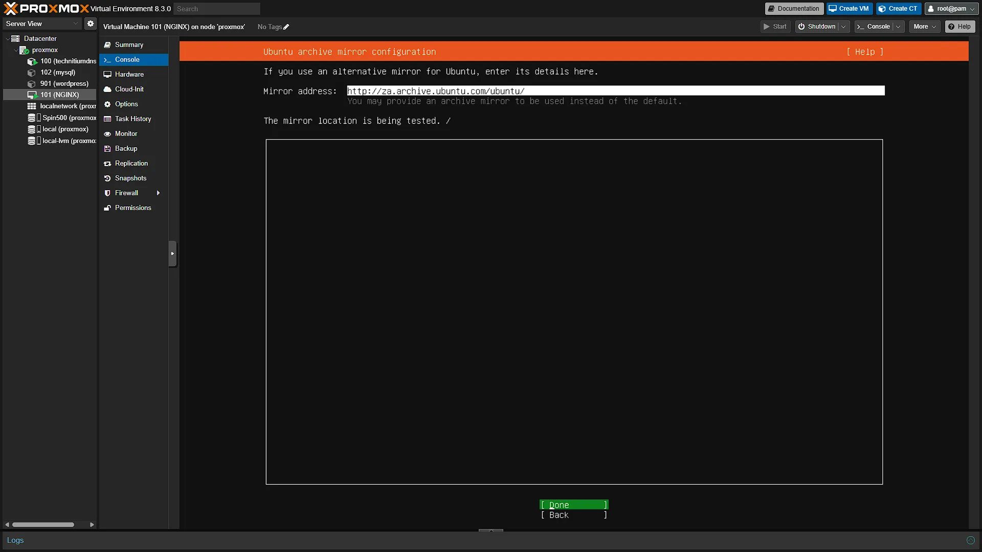 Install Ubuntu 10 - Mirror