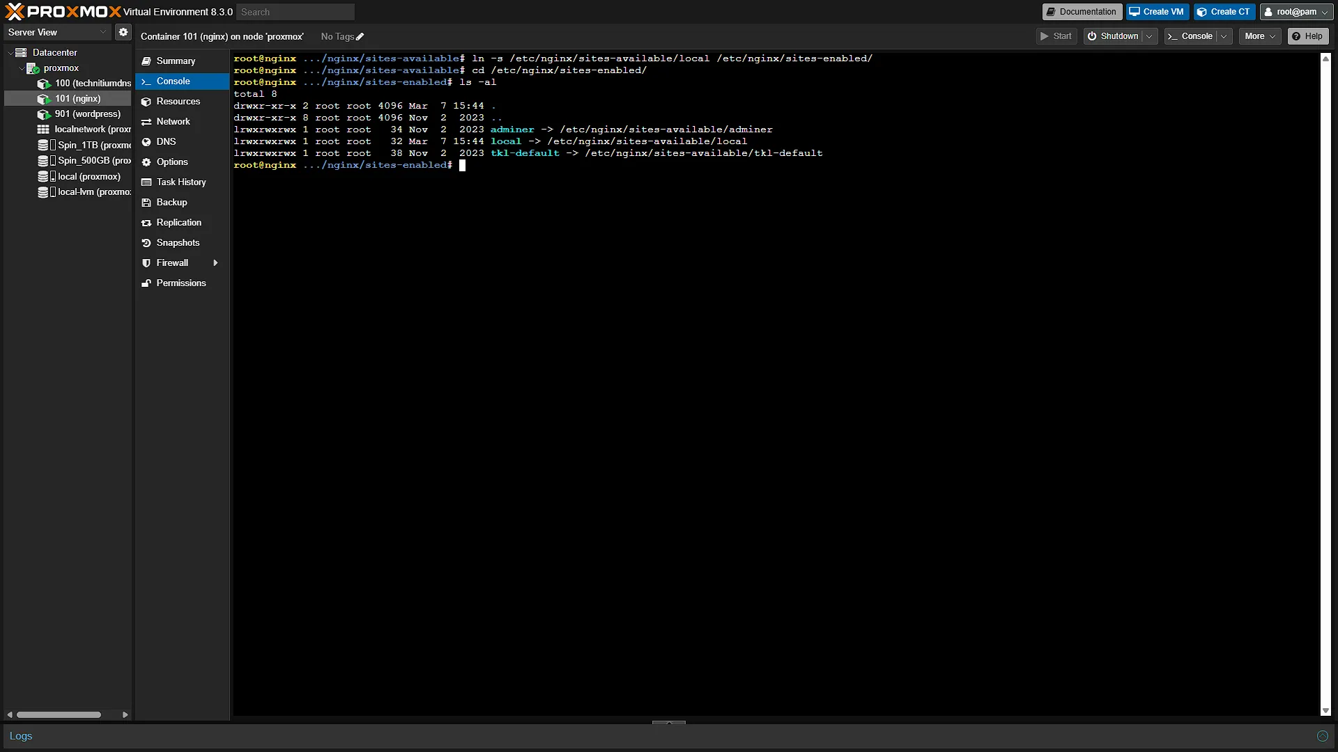 NGINX Config - 3 - Create link
