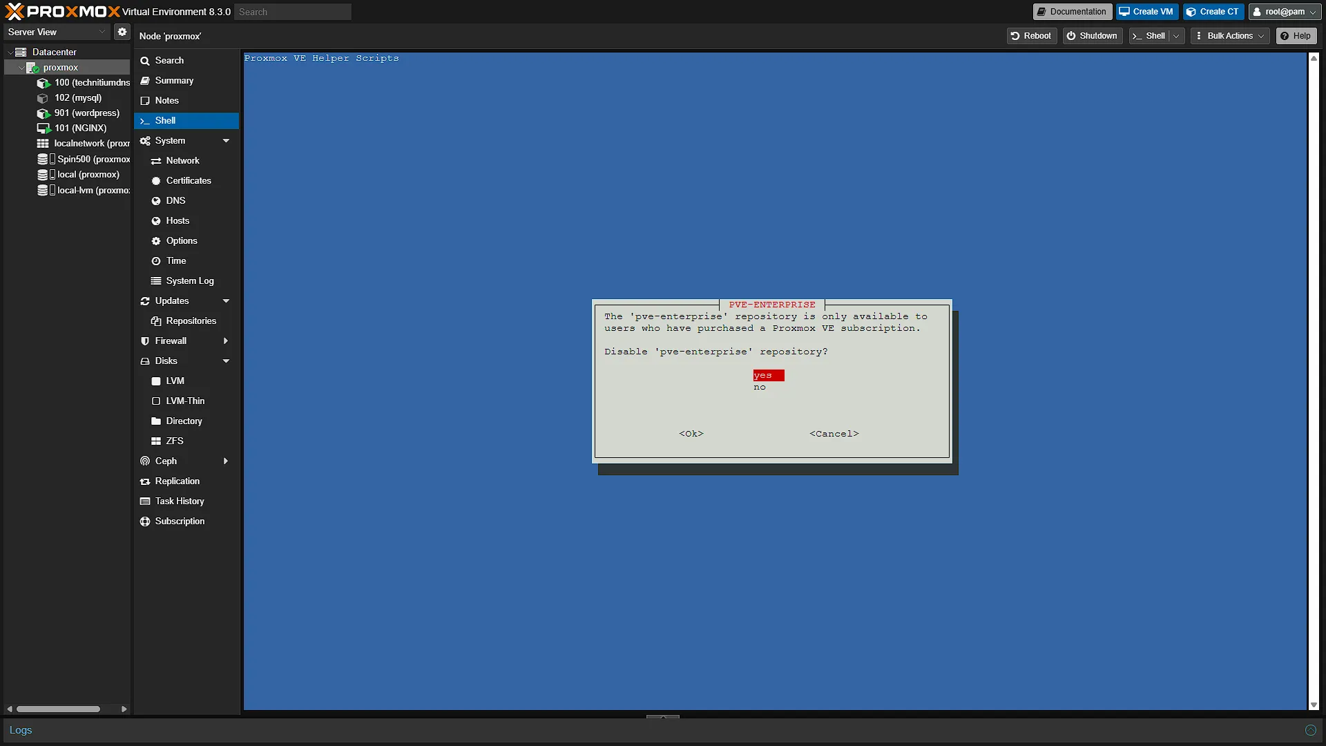 Proxmox PVE Post Install Script 4