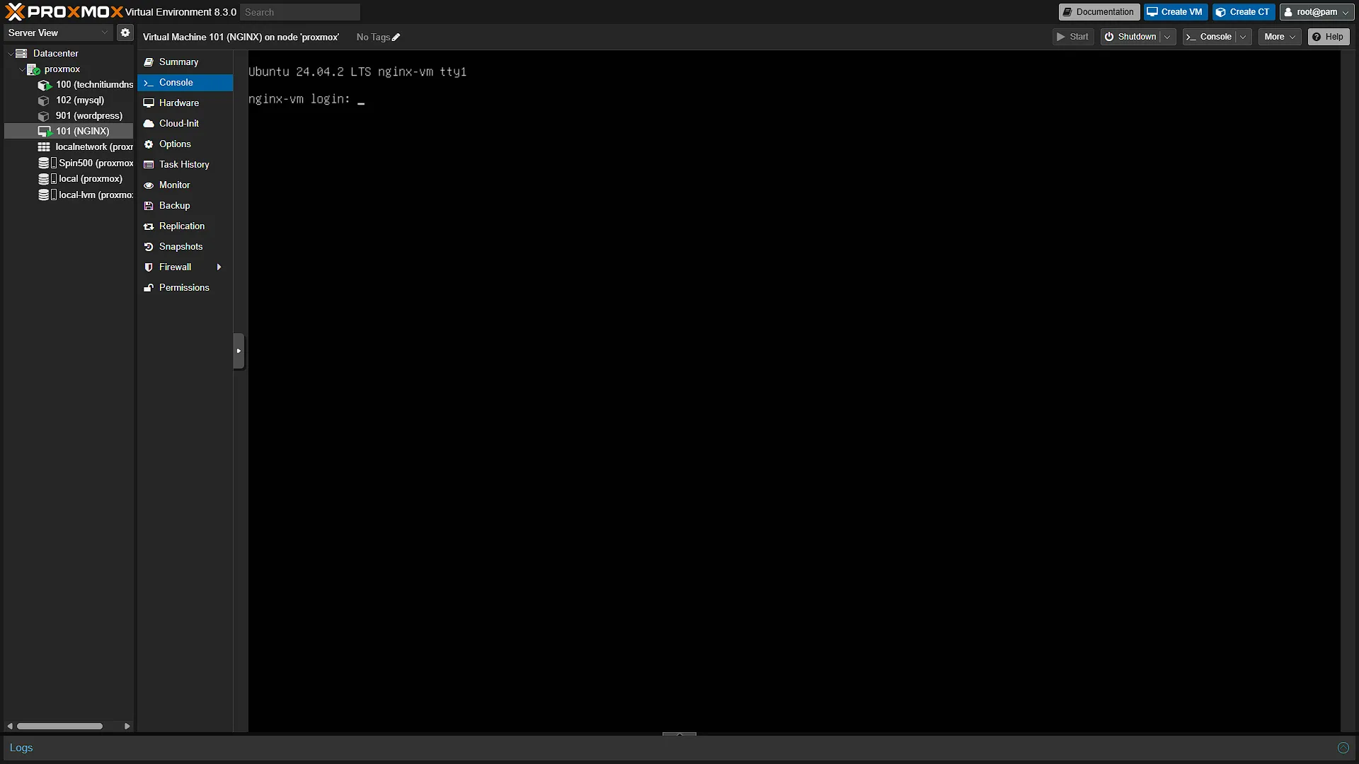 VM Update - 1 - Login