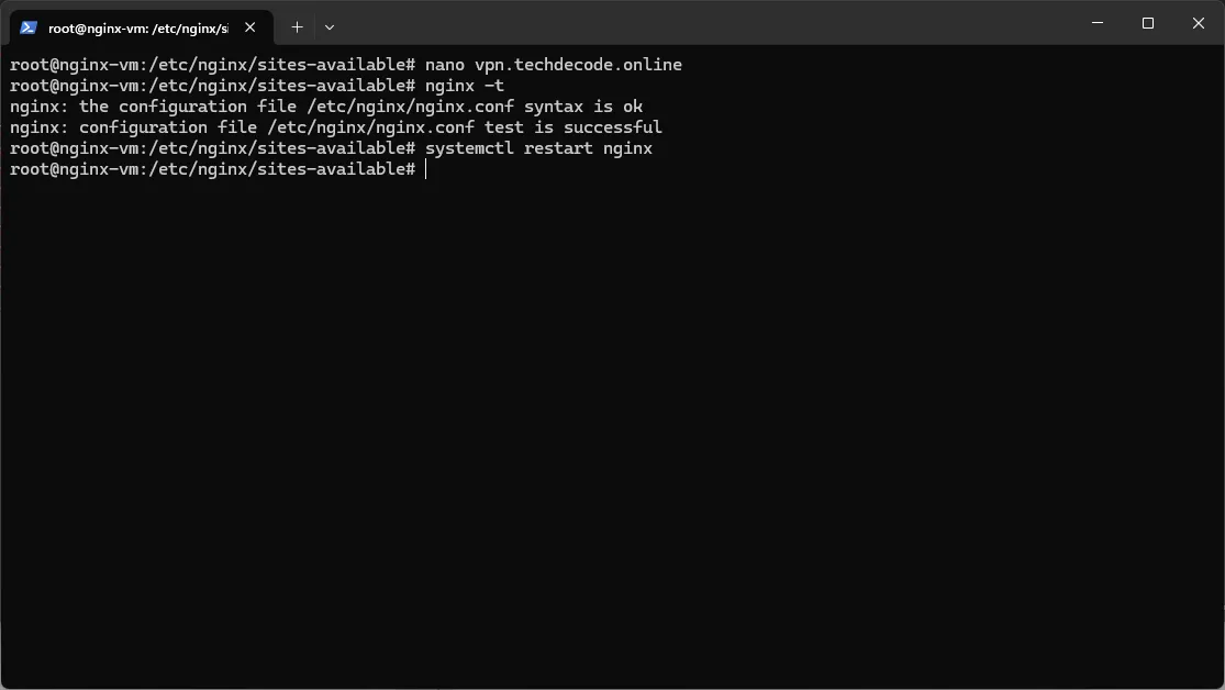 Headscale Nginx - 5 - Restart nginx