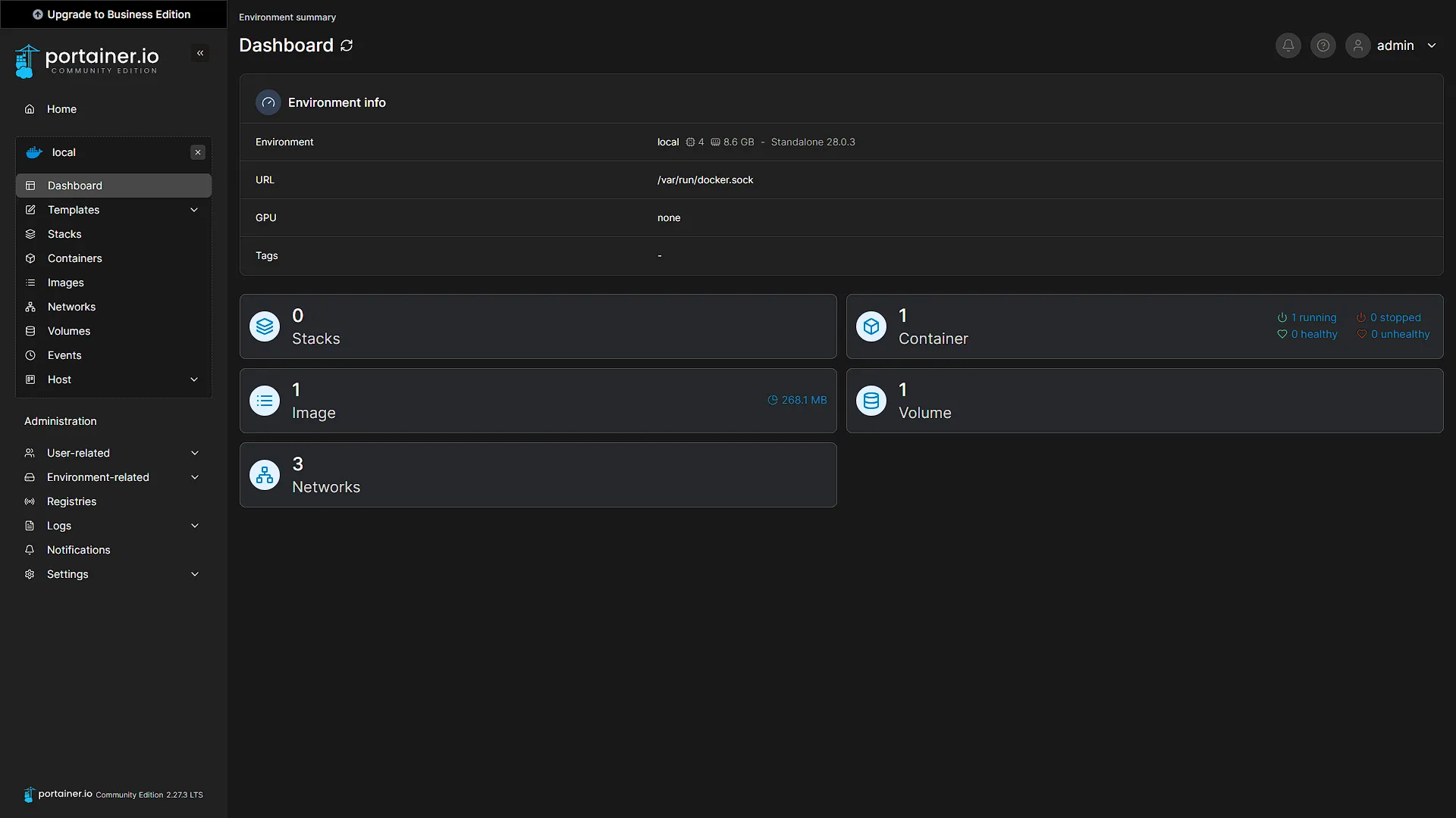 Install Uptime Kuma - 3 - Enviroment Dashboard