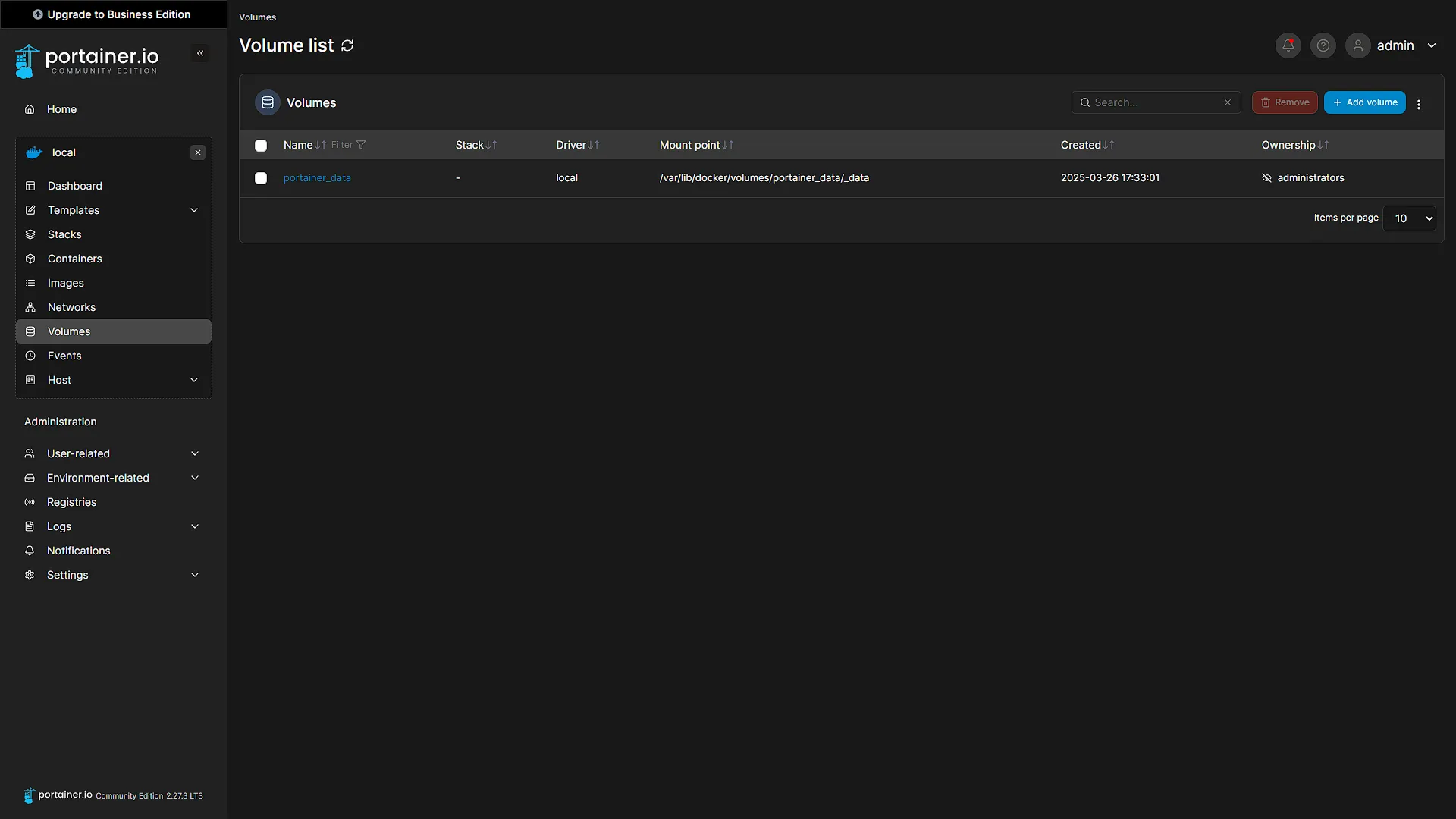 Install Uptime Kuma - 6 - Volumes