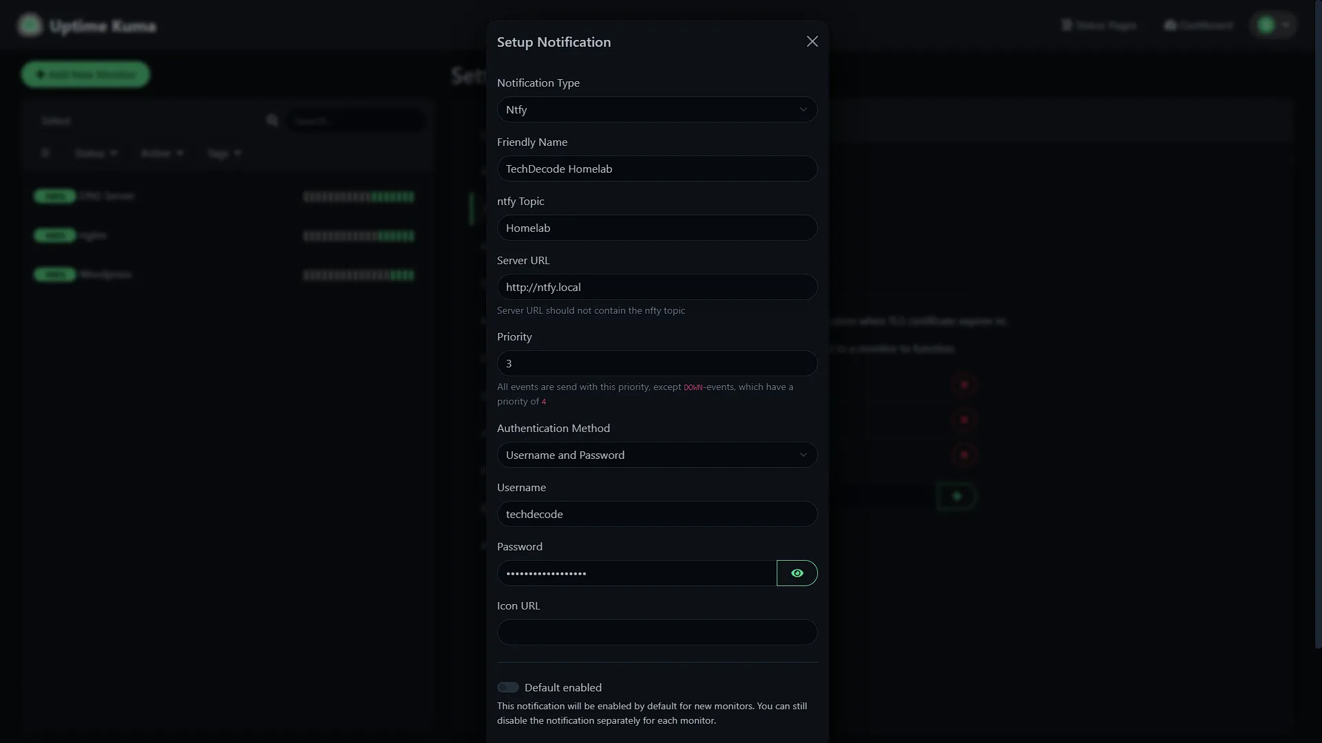Set Up Uptime Kuma - 9 - Add ntfy