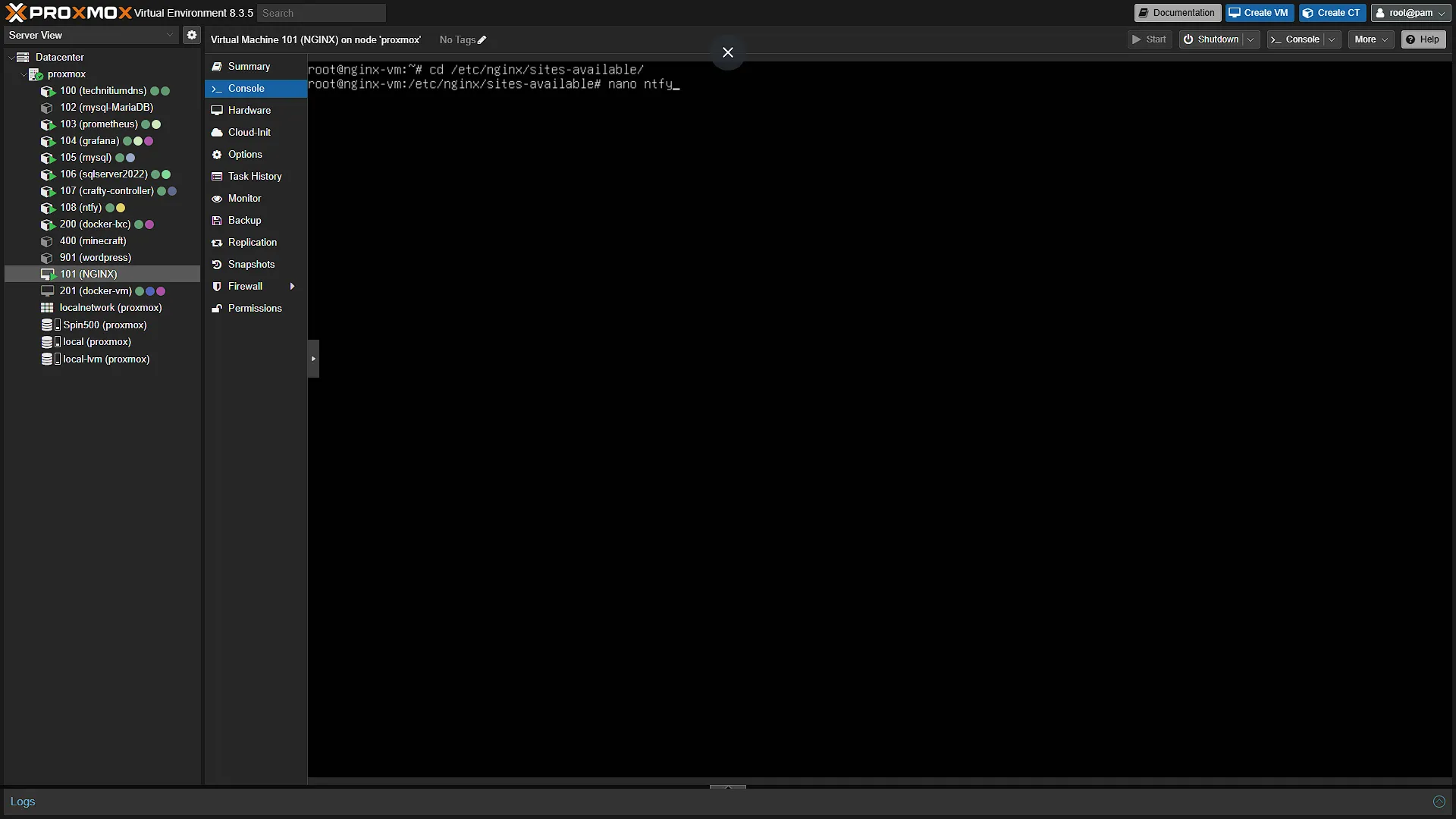 ntfy www - 2 - Create conf