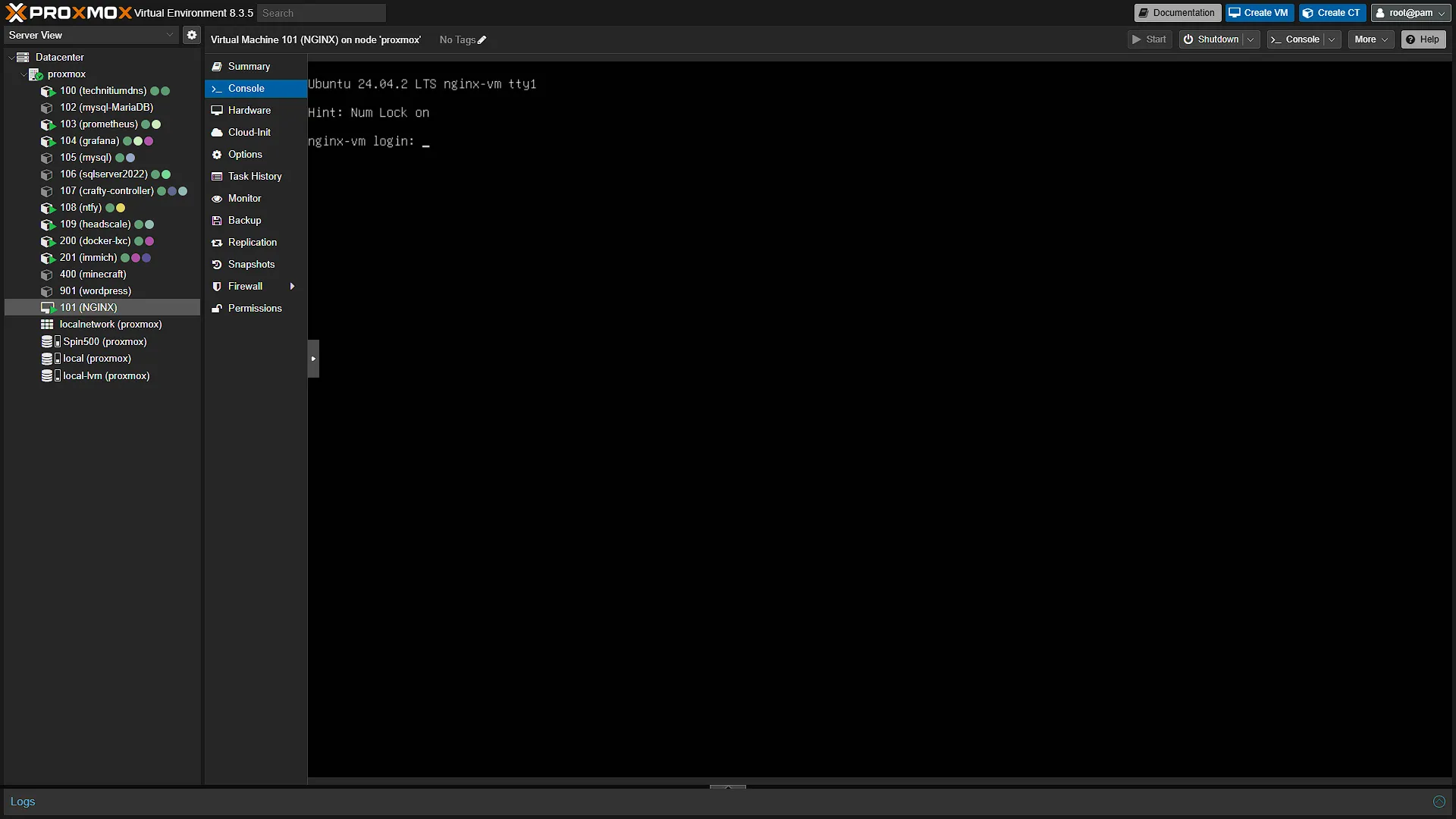 Immich Setup nginx - 1 - Log In