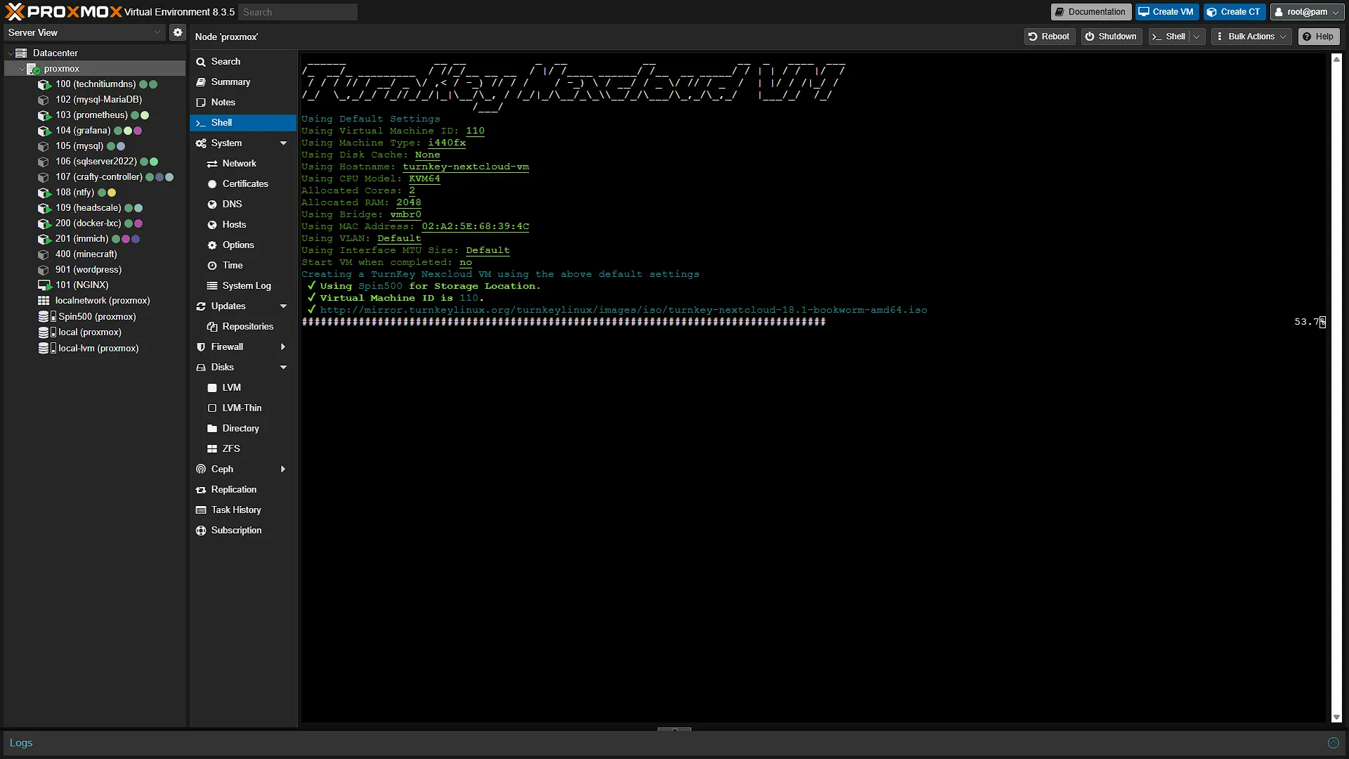 Install Nextcloud - 5 - Installing
