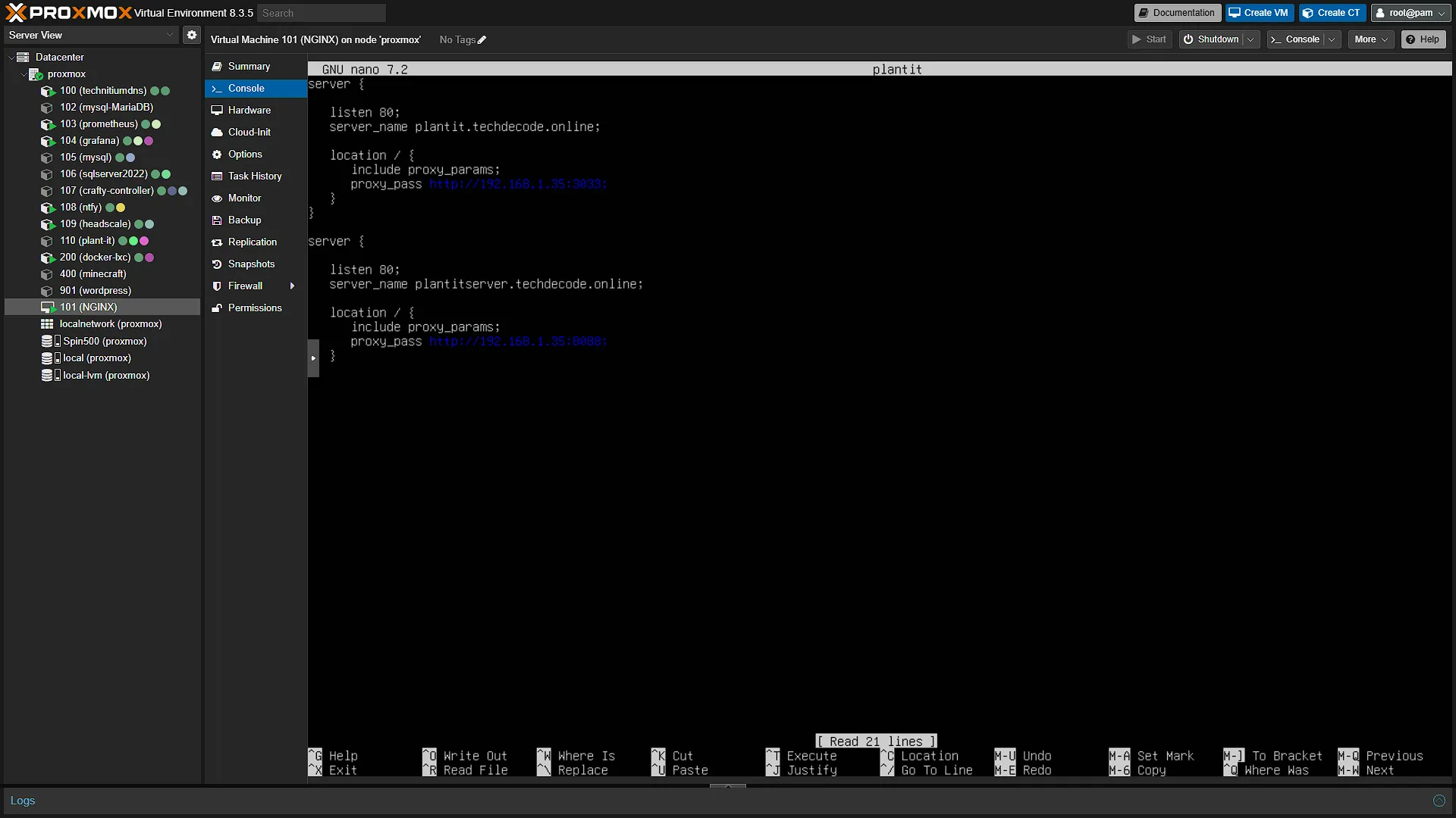 Plant-it access - 3 - Config File