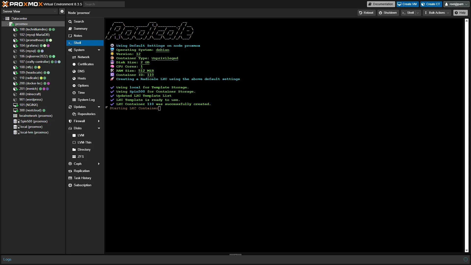 Radicale Install