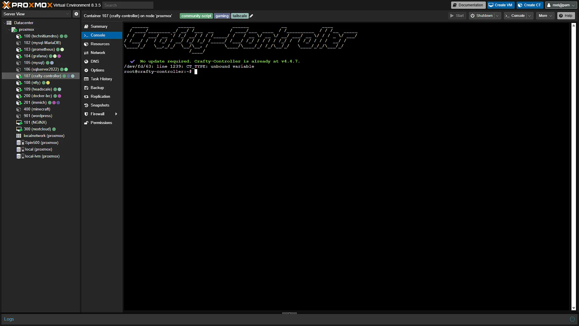 Update complete - Full Command