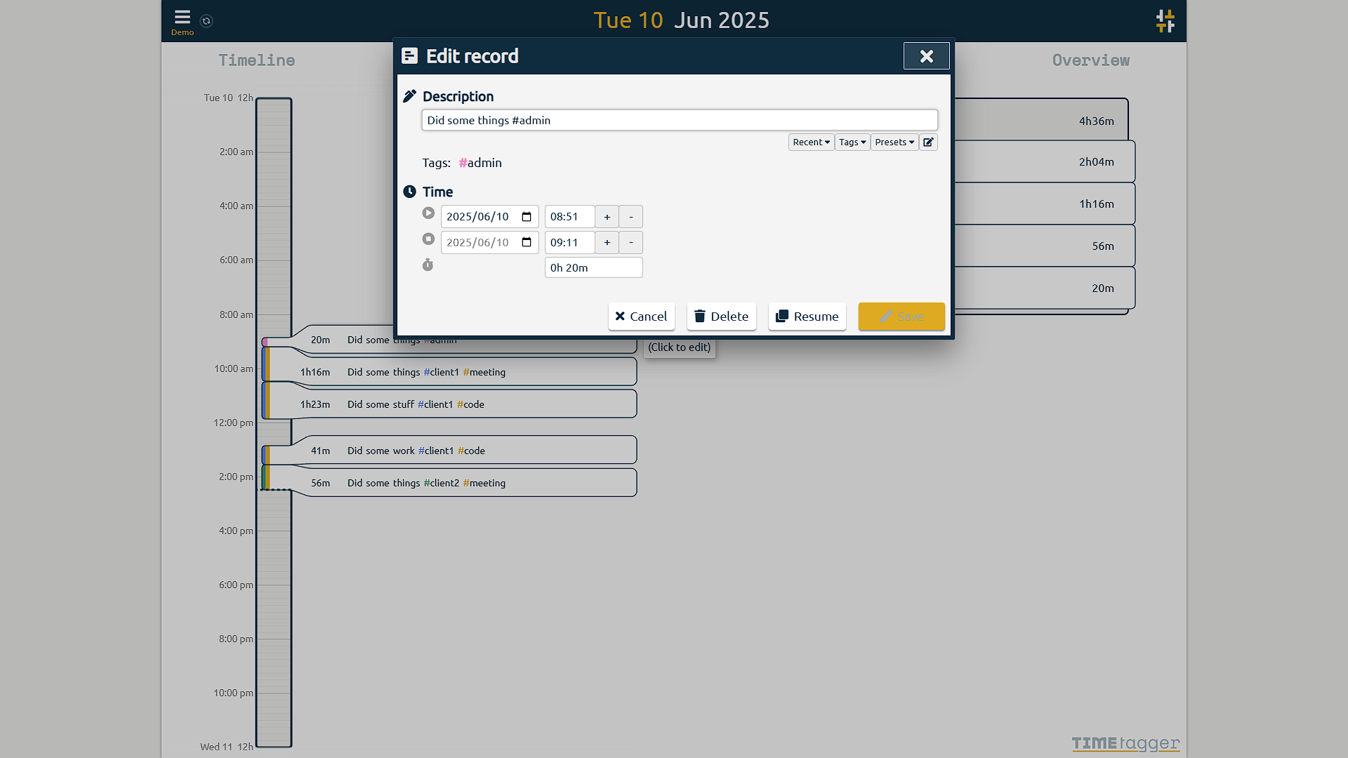 TimeTagger - Start Recording
