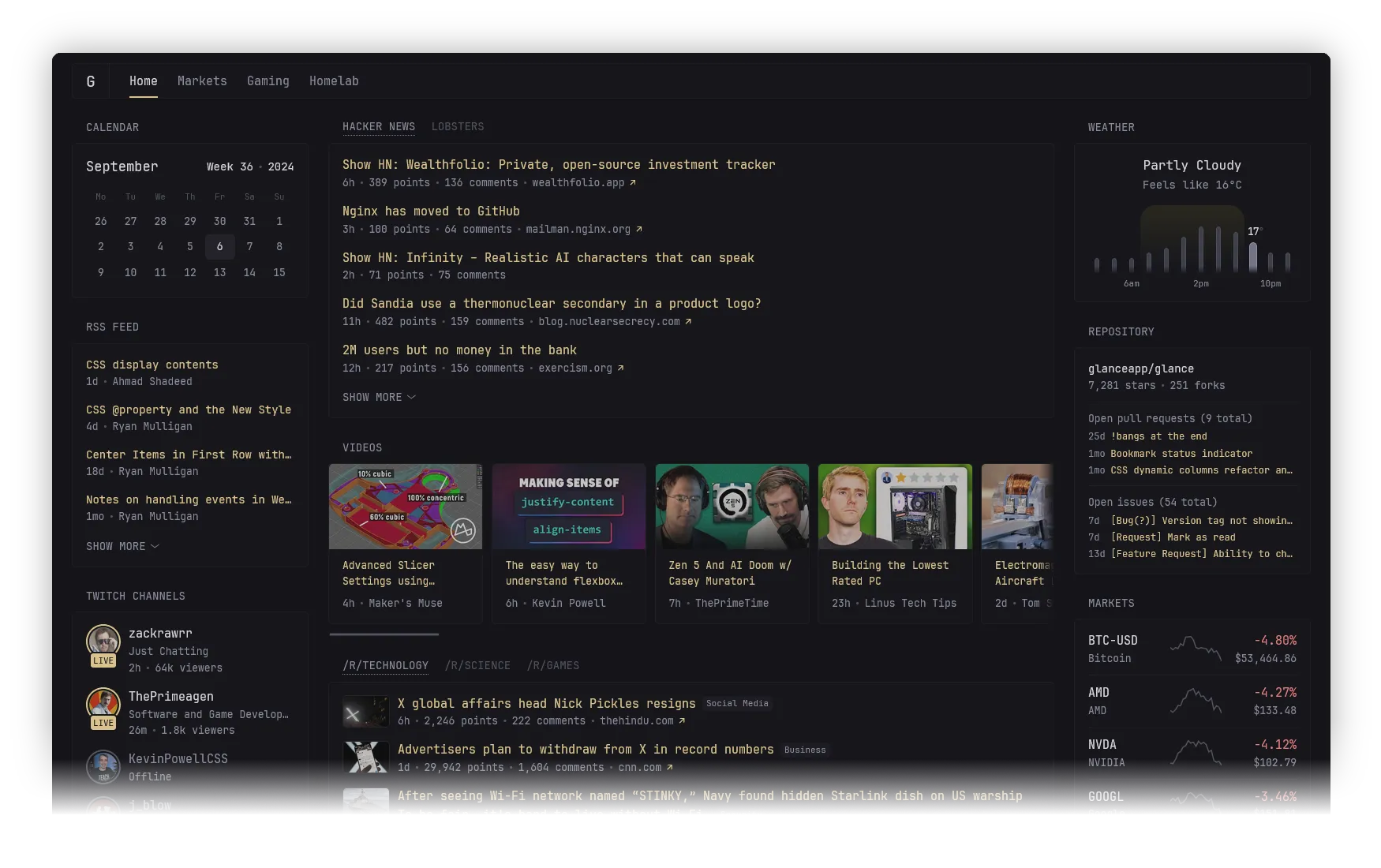 Glance Screenshot